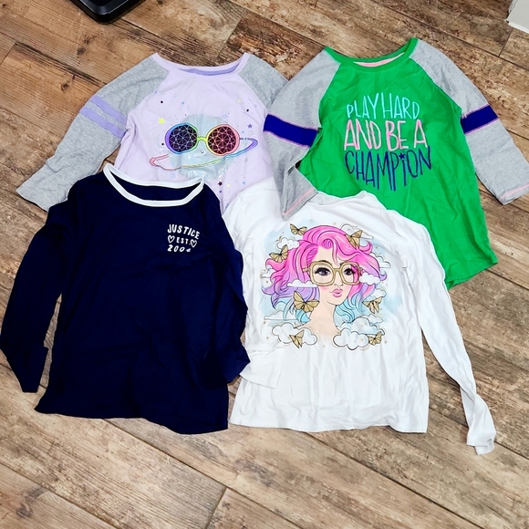 Multiples Other - 4 girls long sleeve shirts